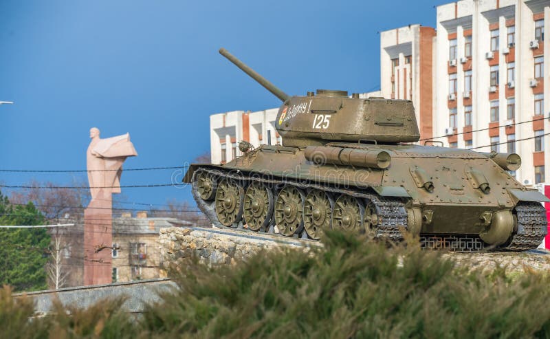 Tank Monument in Tiraspol, Moldova