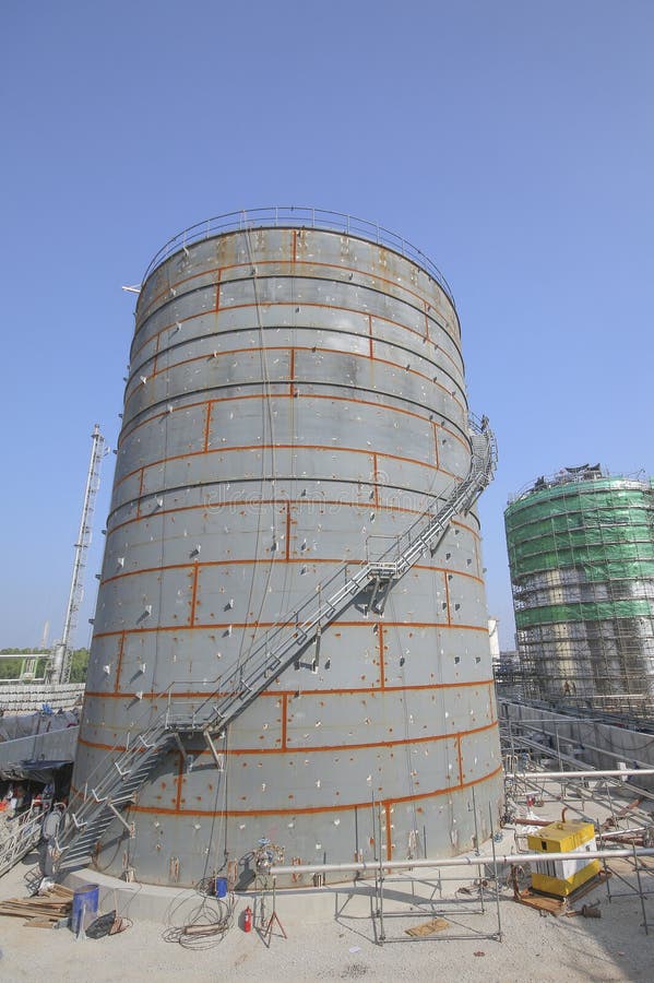 Tank Storage in Construction Yard Stock Photo Image of factory