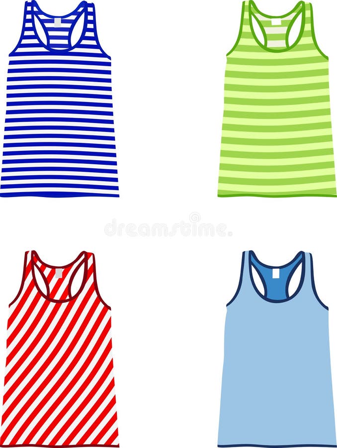 Sleeveless Tank Tops stock vector. Illustration of sleeveless 32713249
