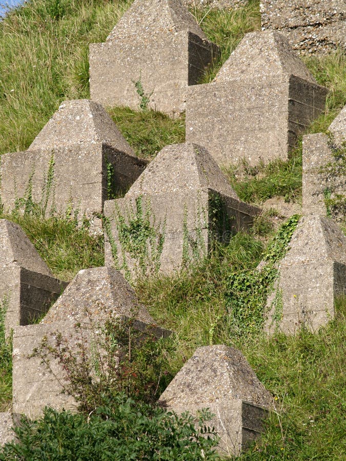 Tank Traps From World War 2 Stock Image Image of invasion, east 49995943