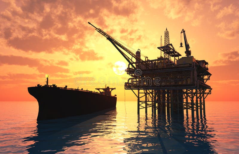 The tanker stock illustration