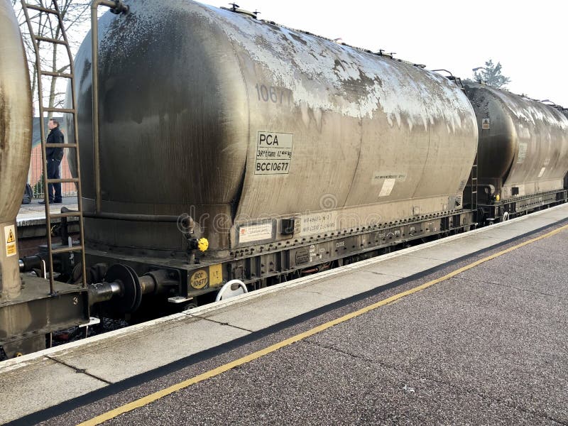 Tanker train car editorial stock photo. Image of train 172827793