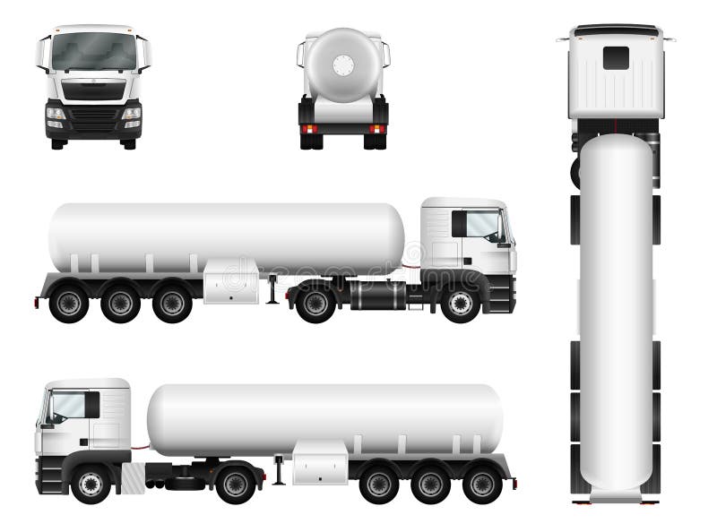 Tanker truck vector illustration on white. vector illustration