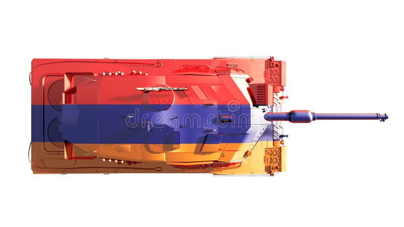 Tanks painted with flag vector illustration