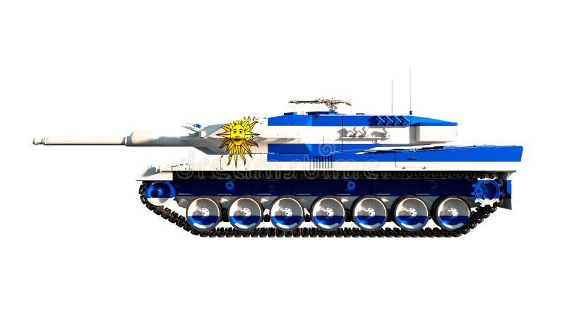 Tanks painted with flag stock illustration