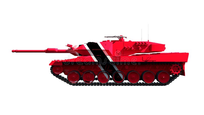 Tanks painted with flag vector illustration