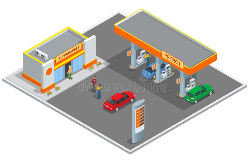 Tankstelle, Tankstelle Wieder füllen, Einkaufsservice Nachfüllungsstationsautos und -kunden Geschäftsikone, Infographics lizenzfreie abbildung Tankstelle, Tankstelle Wieder füllen, Einkaufsservice Nachfüllungsstationsautos und -kunden Geschäftsikone, Infographics lizenzfreie abbildung