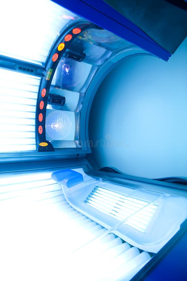 Tanning bed stock photo