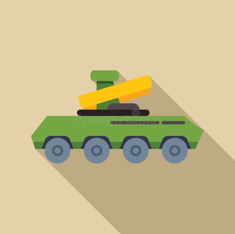 Tanque militar en emboscada y apuntando con su lanzacohetes libre illustration