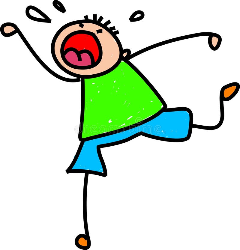 Tantrum Kid vector illustration Tantrum Kid vector illustration
