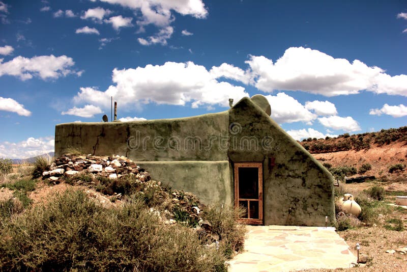 Taos Earthship stock photo. Image of living, desert, mexico 54896886