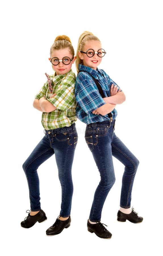 Tap Dancing Nerd Buddies Stock Image Image Of Girls