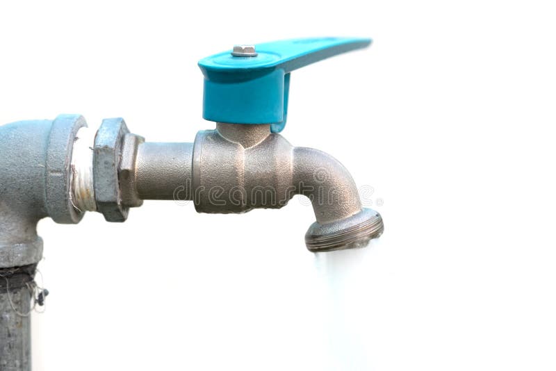 Tap with flowing water stock image. Image of blue, purity 68503619