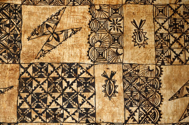 Pacific Islands: Tapa Cloth Geometric Designs Stock Image Pacific Islands: Tapa Cloth Geometric Designs Stock Image