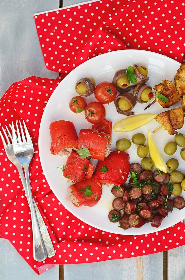 Tapas food stock image. Image of restaurant, catering 34601449