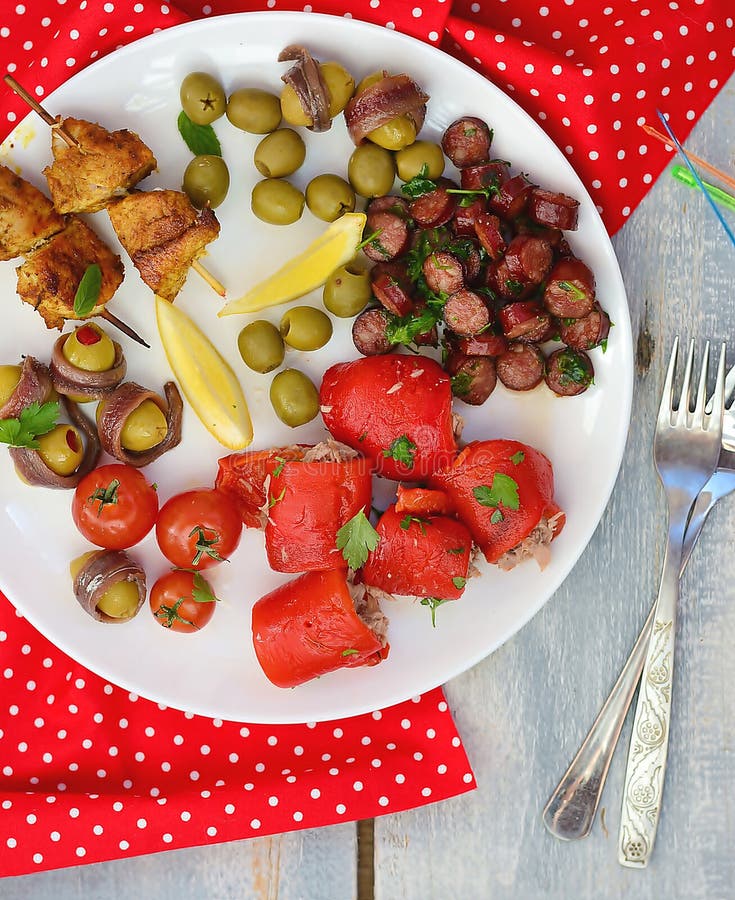 Tapas food stock photo. Image of traditional, tapas, snack 34601524