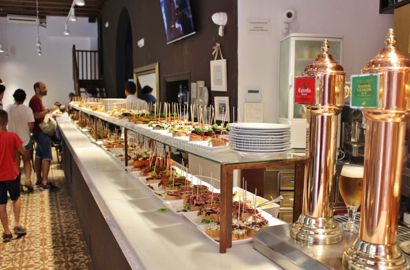 Tapas Restaurant in Barcelona Editorial Photography Image of cocktail