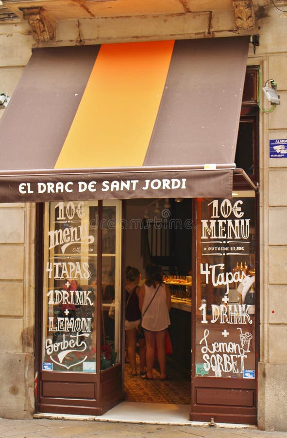 Tapas Restaurant in Barcelona Editorial Stock Image Image of cozy