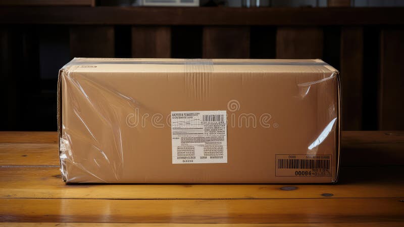 Tape closed carton box royalty free illustration