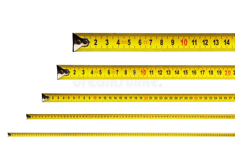 Yellow measure tape centimeter and inch Royalty Free Vector