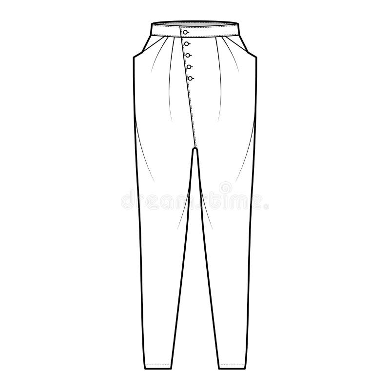 Buy Vector Relaxed Denim Jeans Flat Sketch for Adobe Online in India  Etsy