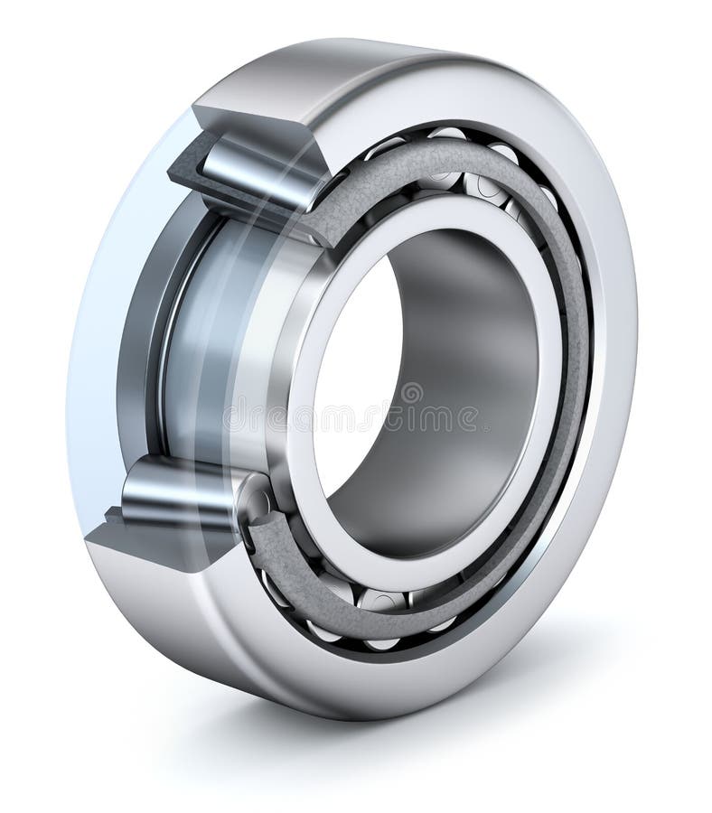 Tapered roller bearing with section