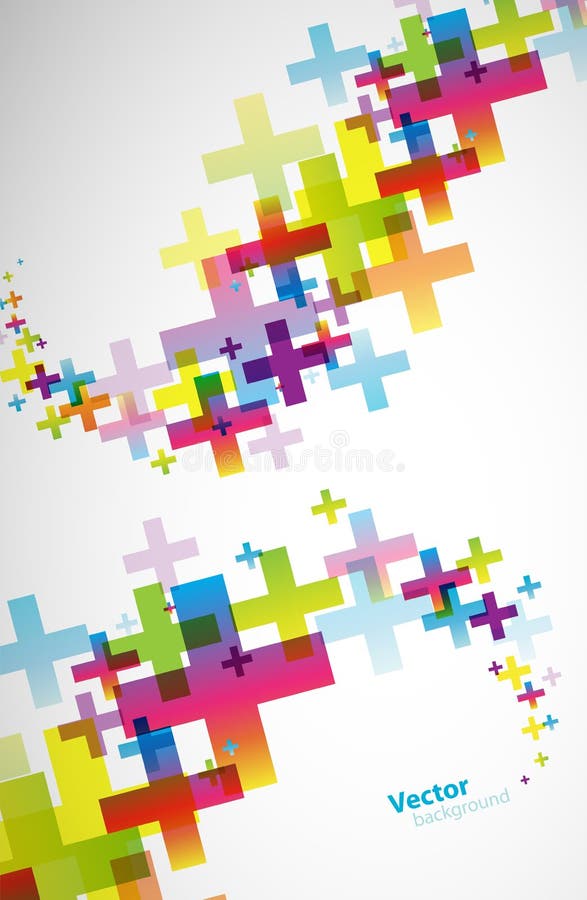 Tapet colorat abstract cu semne. vector illustration