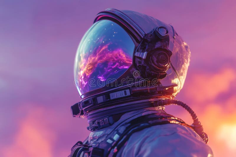 Tapet scifi uluitor sau fundalul unui astronaut care explorează universul : imagine stoc royalty free stock photo