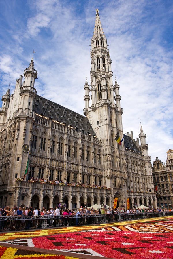 Tapete de flores em Bruxelas foto de stock