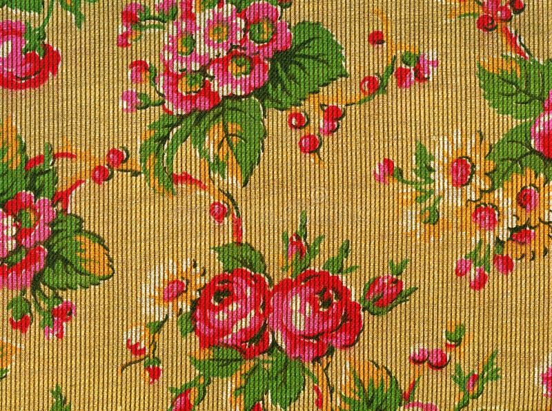 Tapicería retra con las rosas fotografía de archivo Tapicería retra con las rosas fotografía de archivo