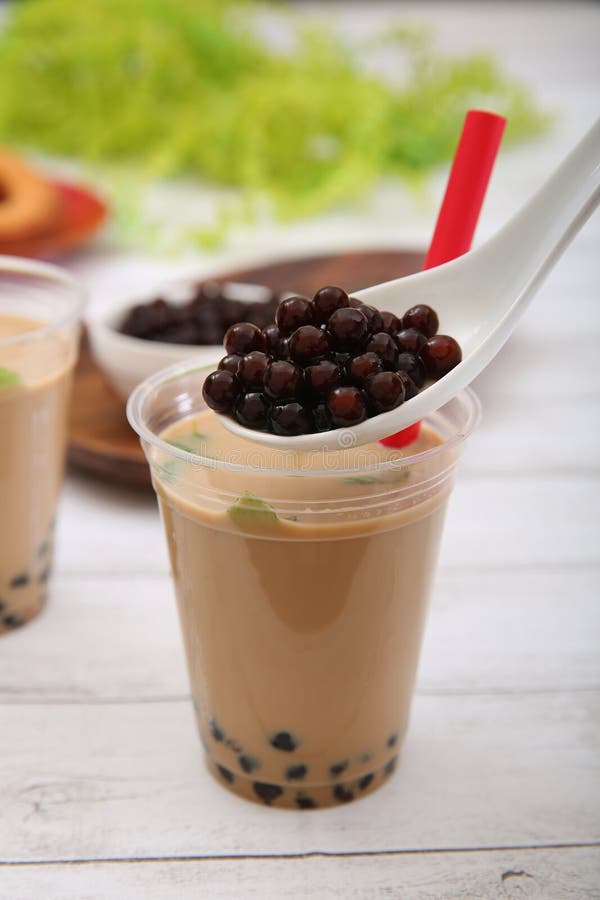 Tapioca Tea and Tapioca Pearl Stock Image Image of summer, pearls
