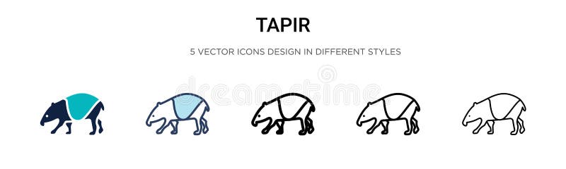 Tapir Stock Illustrations – 876 Tapir Stock Illustrations, Vectors