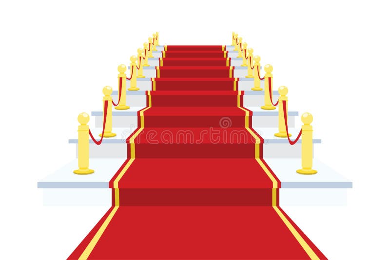 Tapis rouge sur l'illustration de vecteur d'escalier illustration libre de droits Tapis rouge sur l'illustration de vecteur d'escalier illustration libre de droits