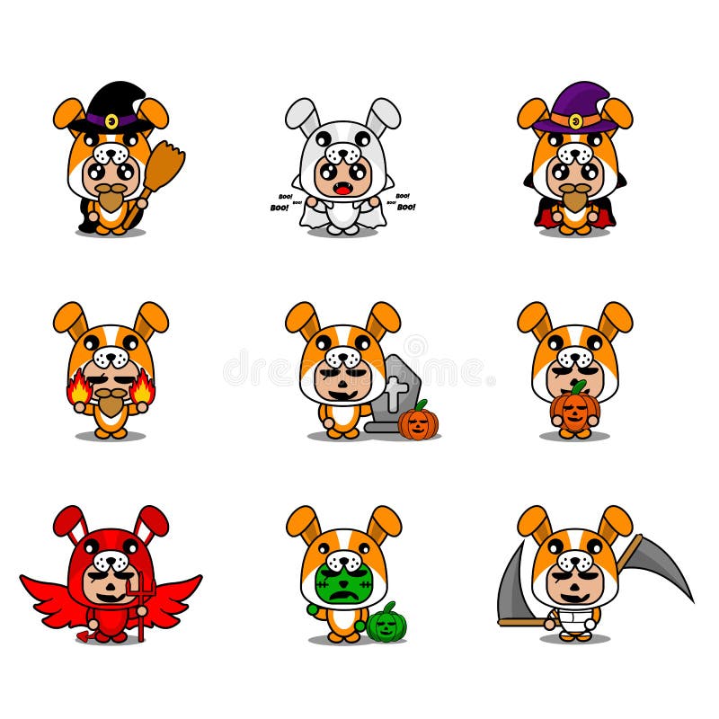 Tappeto di mascotte di cane alloween royalty illustrazione gratis