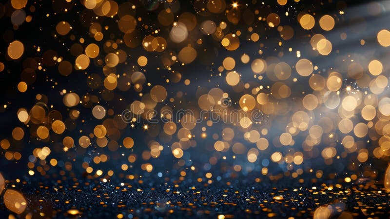 Tappi di laurea e stelle d'oro sullo sfondo nero immagine stock libera da diritti