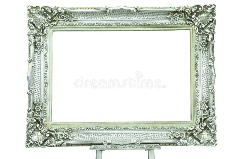 Tappning för silver för bild för stafflirammetall royaltyfri bild