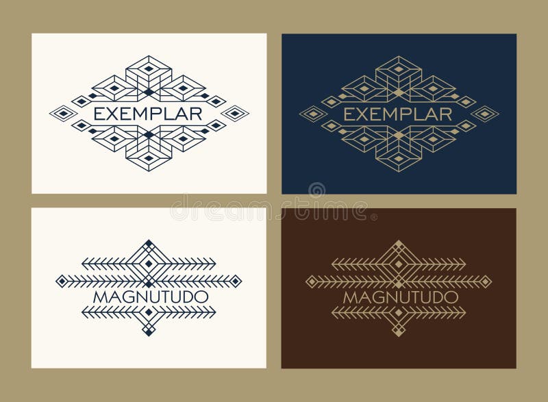 Tappning lyxiga etniska Art Deco Monochrome Flourishes Monogram Dekorativt emblem Malllogo Santa Claus med påsen av gåvorna royaltyfri illustrationer Tappning lyxiga etniska Art Deco Monochrome Flourishes Monogram Dekorativt emblem Malllogo Santa Claus med påsen av gåvorna royaltyfri illustrationer