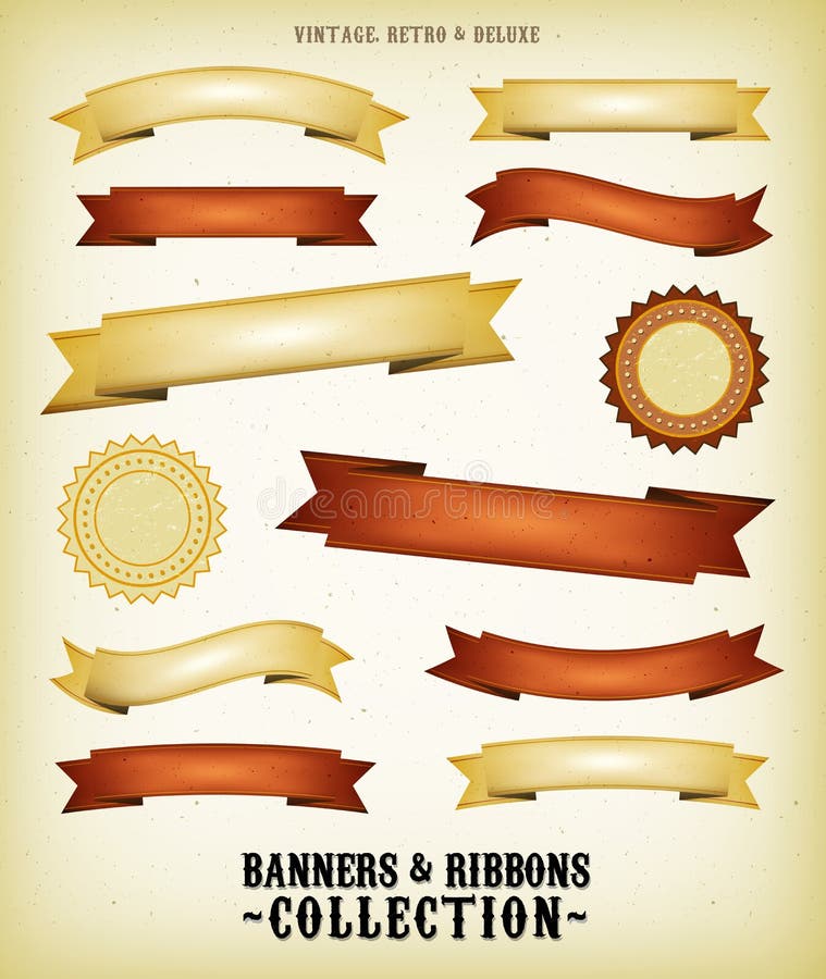 Download Tappningbaner- Och Banduppsättning Vektor Illustrationer - Illustration av tappning, avstånd: 37348226