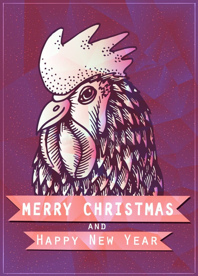 Tappningferieaffischen för glad jul och det lyckliga nya året festar vektor illustrationer Tappningferieaffischen för glad jul och det lyckliga nya året festar vektor illustrationer