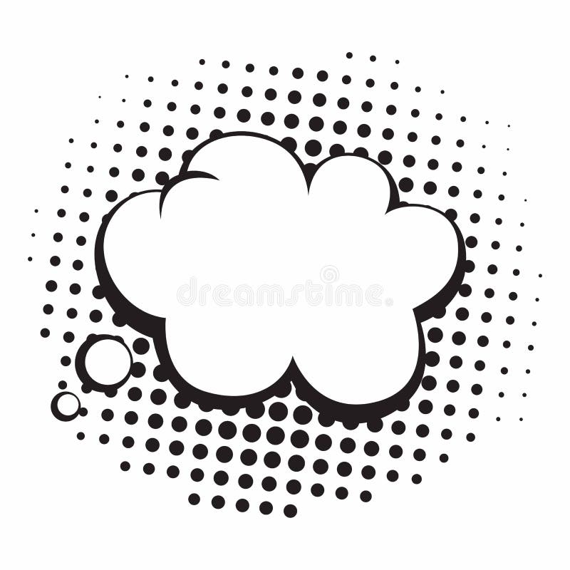 TappningpopArt Comics Speech Bubbles Vector svartvit tänkande illustration stock illustrationer TappningpopArt Comics Speech Bubbles Vector svartvit tänkande illustration stock illustrationer