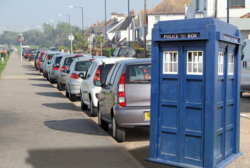 Tardis parked up by kerb