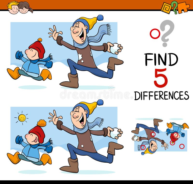 Tarefa da atividade das diferenças ilustração do vetor Tarefa da atividade das diferenças ilustração do vetor