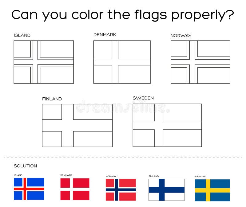 Livro Para Colorir De Bandeiras De Países Da UE Ilustração do