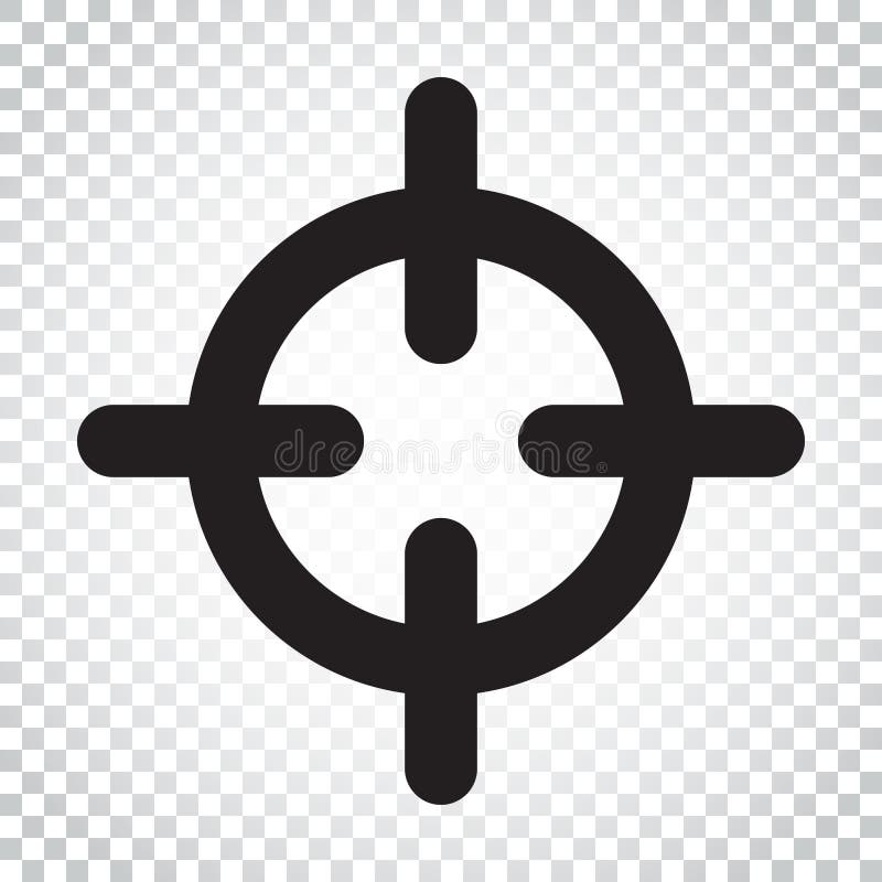 Target aim flat vector icon. Darts game symbol logo illustration