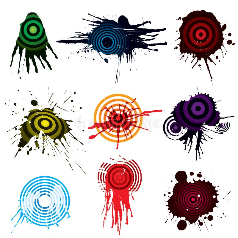 Target Aiming grunge designs, vector illustration file. Aiming target vectors