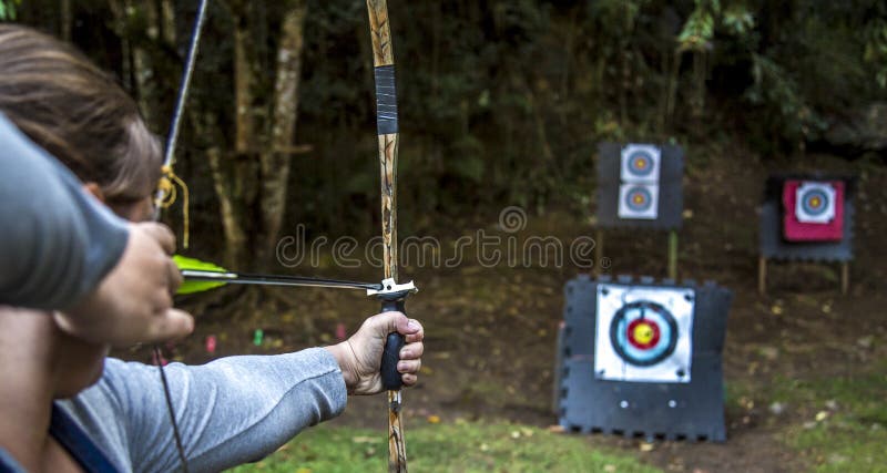 Target arc shooter person royalty free stock photos