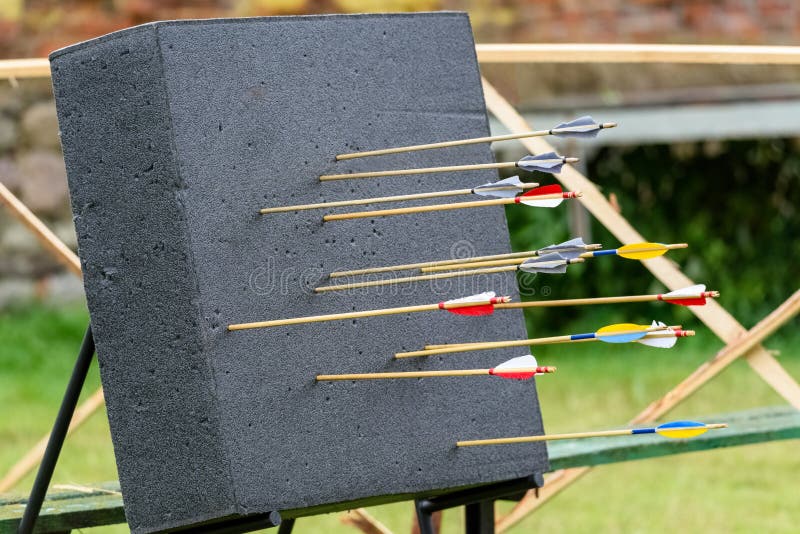 Target and archery arrows stock photo. Image of accuracy 230763742