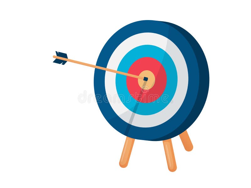 Target with Arrow. Concept of Business Strategy and Challenge Failure