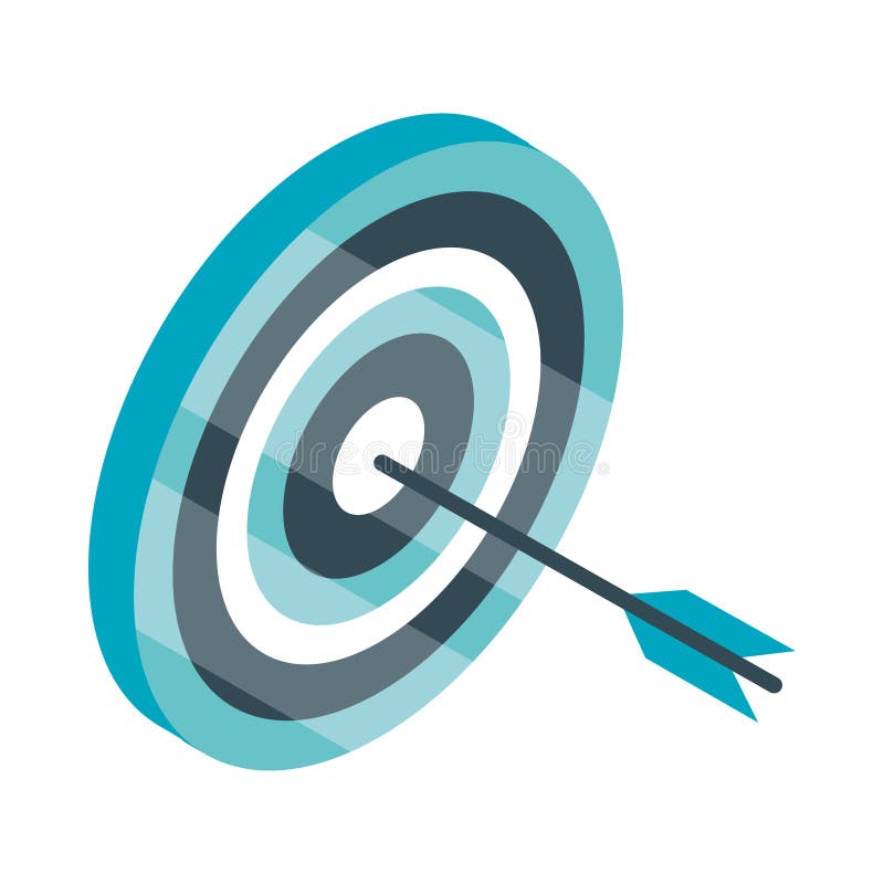 Target arrow icon stock vector. Illustration of vector 236052739