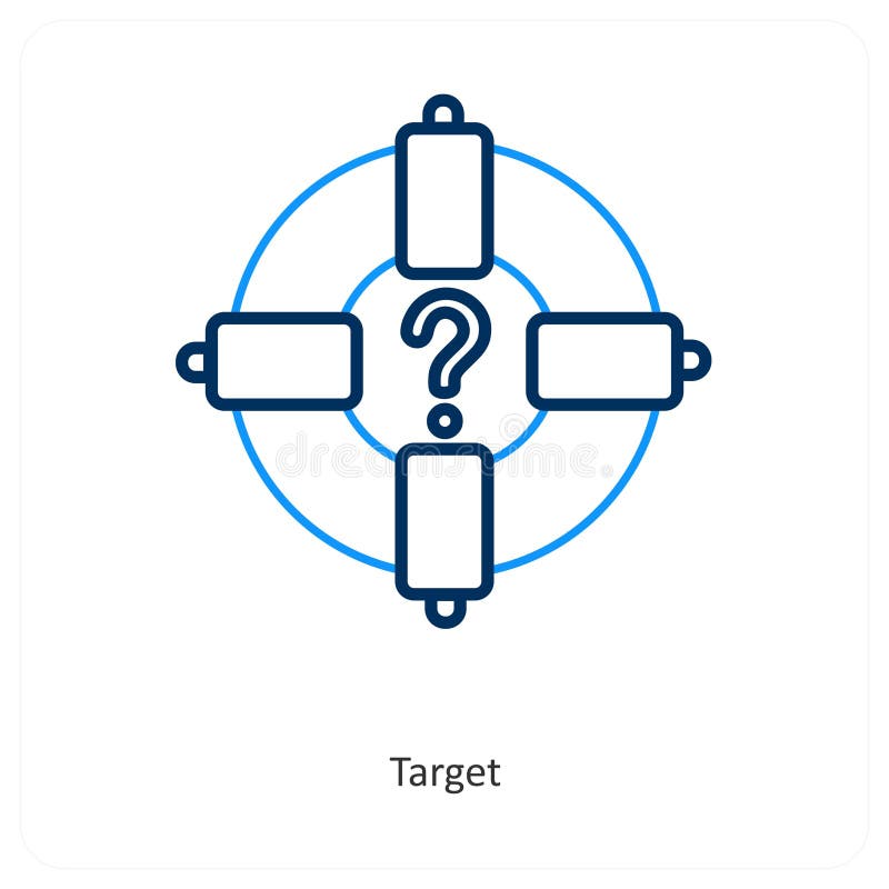 Target and goal icon concept stock illustration